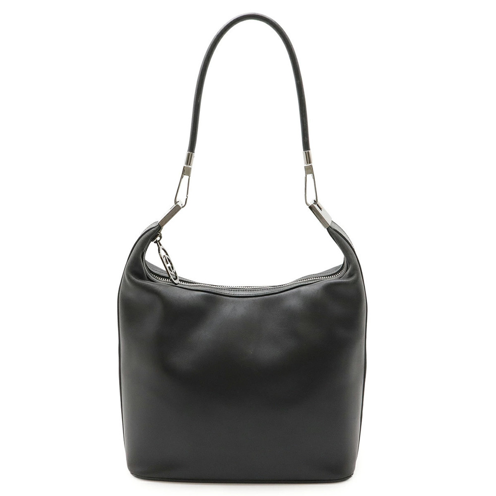 Gucci Shoulder Bag Hobo Leather Black